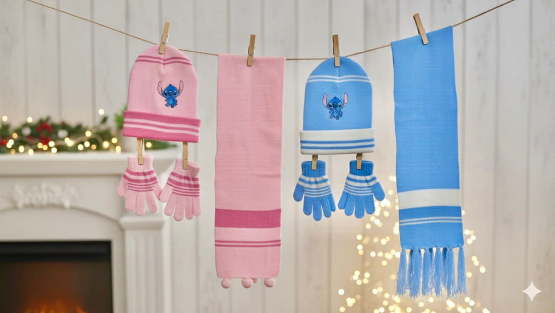 طاقية صوف + شال + كفوف