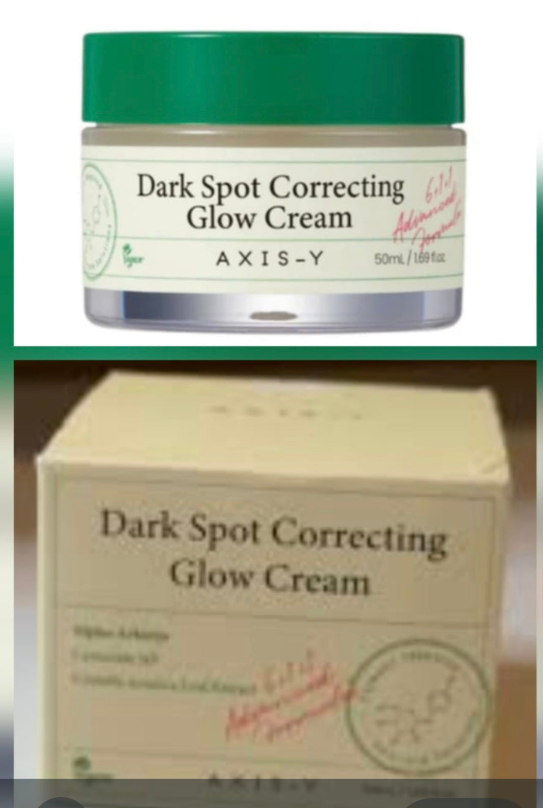 Axis-y Dark spot correcting glow cream