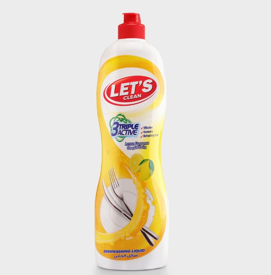 Let's Clean 3 Triple Active Dishwashing Liquid Gel 750 ml
